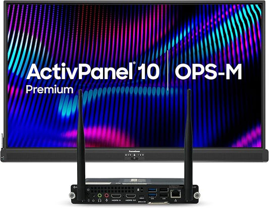Promethean ActivPanel 10 Premium 86" High Specification Digital Whiteboard for Office or Class, 4K UHD, OS Flexible Device, Panel & Wall Mount Included, Bundled N97 Windows OPS, 3 Year Onsite Support