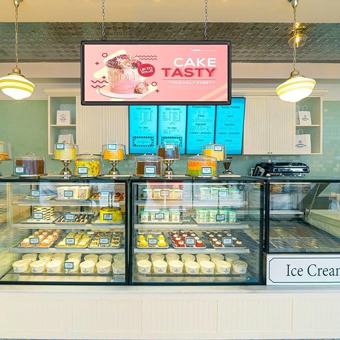 YS Outdoor P6 Programmable LED Sign(40"x 18"), WiFi + USB Control Digital Signage Scrolling LED Sign, Advertising Message Board,Open Signs for Business, RGB Full Color Display