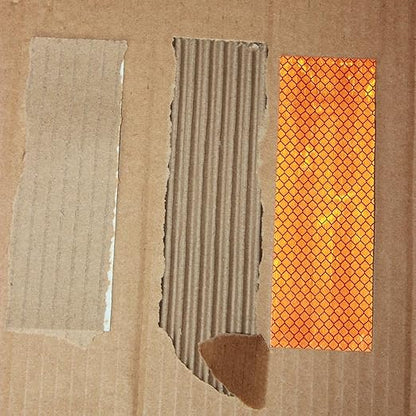 Non Fading Brown Reflective Stickers 2 inch X 6 inch, Outdoor Waterproof High Visibility Warning Safety Adhesive Reflector Tape (20 Pcs)