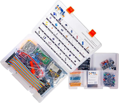 Horizon Uno Electronics Starter Kit with Video Lessons – Arduino-Compatible Board, Sensors, LEDs, Servos & More – Learn Electronics & Coding for Beginners