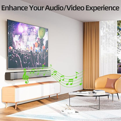 USX MOUNT Soundbar Mount for Samsung, Sony, LG, Vizio, Bose, Onn & More Sound Bar Mounts-Universal Soundbar Mounting Bracket Under TV, Floating Speaker Wall Mount 1 Pair Soundbar Shelf