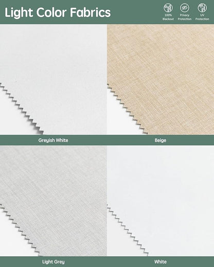 Yoolax Fabric Sample Blinds, Blackout Blinds Roller Shades, Shades for Windows, Fabric Sample (Multicolor)