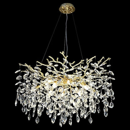 Modern Crystal Chandelier for Dining Room 12-Light Gold Rectangle Raindrop Chandelier Contemporary Rectangular Pendant Light Fixture for Kitchen Island Bar