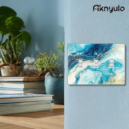 Elegant Marble Bedroom Acrylic Wall Plate Cover Switch Plate Cover Light Switch Cover Switch Cover Decorative 3 Gang Toggle Outlet Covers Switch Cover