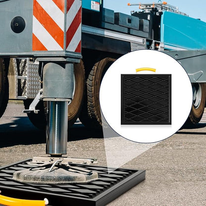 2 Pcs Rv Jack Pads 18 x 18 x 1 Inch Rv Leveling Blocks with Handle Heavy Duty Leveling Jack Pads Stabilizer Blocks for Truck Trailer Crane