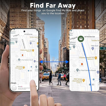 Air Tracker Tag for Android Smart Tag（Not for iOS） Tags-4 Pack Android Work with Google Find Hub App Key Finder Bluetooth Tracker Item Locator for Keys, Luggage, Backpack, etc. (White, 2 Pack)