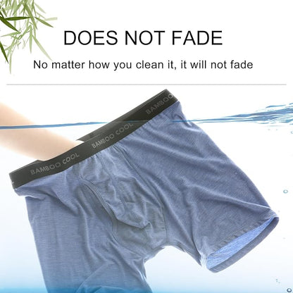 BAMBOO COOL Men's Ultra Breathable Underwear,No Riding Up Boxer Briefs with ComfortFlexible Waistband,Multipack
