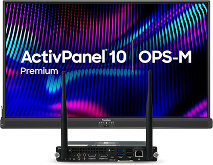 ActivPanel 10 Premium 75" High Specification Digital Whiteboard for Office or Class, 4K UHD, OS Flexible Device, Panel & Wall Mount Included, Bundled N97 Windows OPS, 3 Year Onsite Support