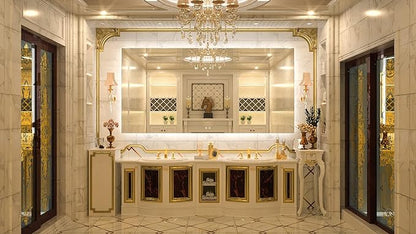 TETOTE 72 x 36 Inch LED Bathroom Mirror Backlit,AntiFog,Dimmable,CRI90+,Makeup,Vanity Mirror with Light,Lighted Mirror,Wall Mounted(Horizontal/Vertical)