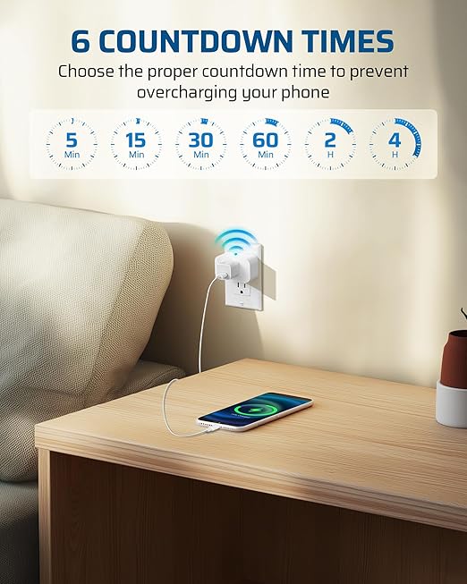 DEWNEWILS Remote Control Outlet with Timer, Indoor Remote Timer Outlet, 100FT Wireless Control Range, 15A/1875W, Remote Outlet Switch Countdown Time for Christmas Decor