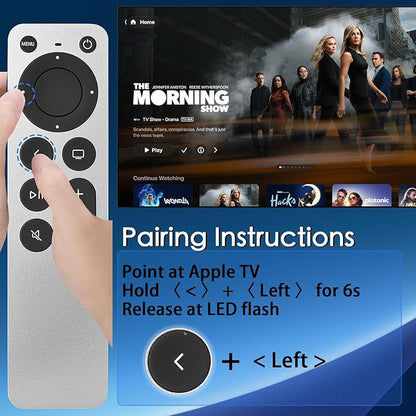 Replacement for Apple TV Remote,for Apple 4K/ Gen 1 2 3 4/ HD,A2169 A1842 A1625 A1427 A1469 A1378 A1218