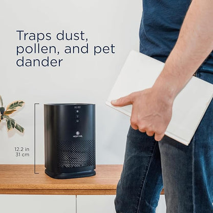 Medify MA-14 Air Purifier with True HEPA H13 Filter | 470 ft² per Hour for Smoke, Odors, Pollen, Pets | Removal to 0.1 Microns | Black, 1-Pack