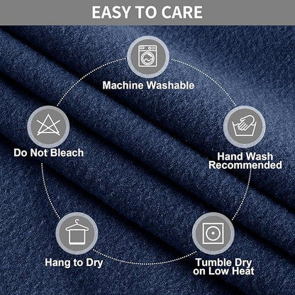 Easy-Going 100% Waterproof Recliner Cover, Stretch Couch Covers for Reclining Couches, Extra Large Sectional Sofa Slipcover, L-Shape Furniture Protector for Kids & Pets, 5 Seater, Navy