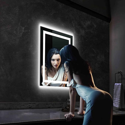 Blossom 24X30 LED Bathroom Mirror with Lights, Anti-Fog, Dimmable, Backlit & Front Lit, Lighted Bathroom Vanity Mirror for Wall, Memory Function, Waterproof, Tempered Glass, Smart Vanity Makeup Mirror