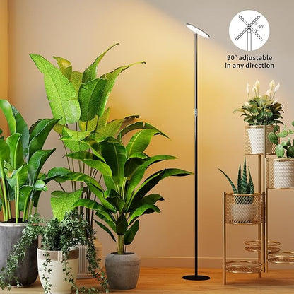 chiphy Grow Lights, 85" Full Spectrum Plant Light for Indoor Plants, 4/8/12H Timer, 40W Grow Lamp, 10 Dimmable Brightness, Height Adjustable, Ideal for Large Tall Plants