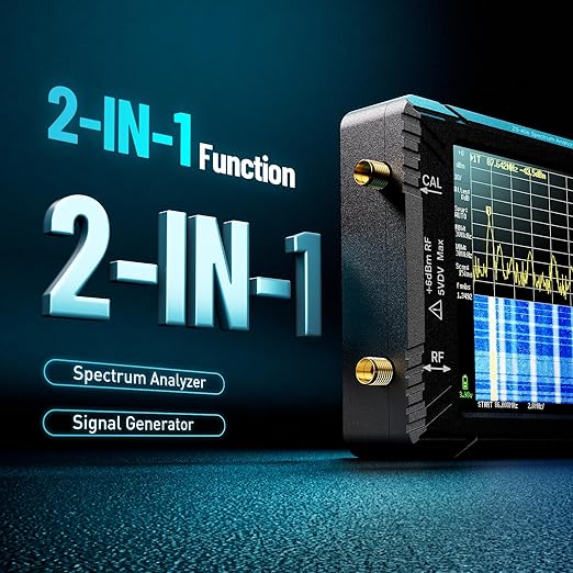 SeeSii TinySA Ultra+ ZS406 Spectrum Analyzer: 4.0 Inch 5.4GHz Handheld Tiny Frequency Analyzer with ZK06-UM 21dB LNA Module 32Gb Card—100kHz to 800MHz MF/HF/VHF UHF Input, 2025 Upgraded