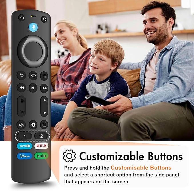 Replacement-Voice-Remote Fit for Fire-Smart TV Stick/TV Cube, Stick 4K/4K Max(1st / 2nd Gen), Stick HD/Lite, Smart TV 3rd Gen, Compatible with Insignia/Pioneer Smart TVs