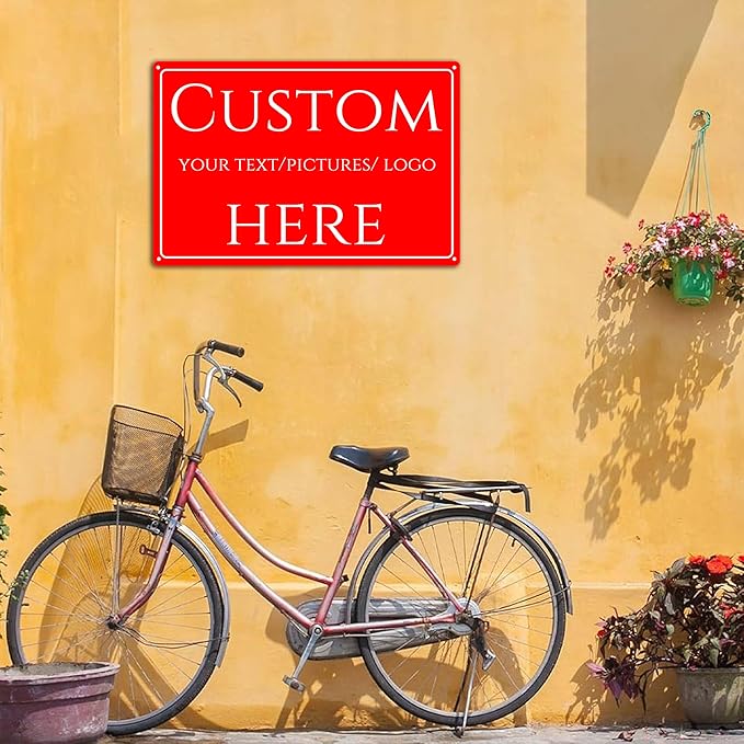 custom metal signs, Custom Metal Signs PersonalizedDouble-sided ，reflective，Aluminum Weatherproof Metal Sign Multiple Sizes,Business, Workplace, office, Home, Delivery Signs(16 * 12 Inch)