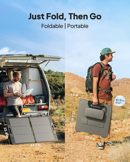 BLUETTI Elite 30 V2 Solar Generator with 100W Solar Panel (Ships Separately), 288Wh LiFePO4 Portable Power Station, 600W AC Outlets (1500W Power Lifting), for Camping, Home Use, Emergency