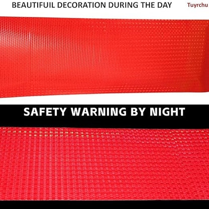 Reflective Tape Red Outdoor Waterproof 8 inch, High Visibility Industrial Marking Tape, Safety Adhesive Stickers (11 feet)