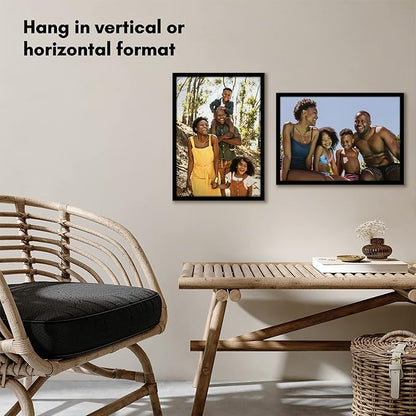Americanflat 14x20 Picture Frame with Polished Plexiglass - Signature Collection - Gallery-Style Frames Made of Engineered Wood - Photo Frame for Wall Display - Black