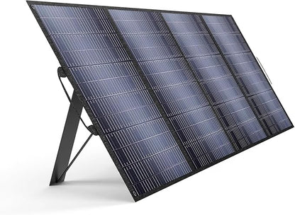 400 Watt Portable Solar Panel 18V, Foldable Solar Panel Design (27.5lbs), 23.4% High-Efficiency Monocrystalline for Portable Power Station, Foldable & Durable, for RV, Camping, Home Backup