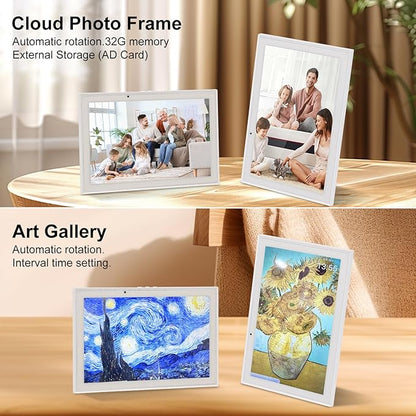 10.1 Inch Smart Digital Calendar Chore Chart Meal Planner HD Touchscreen Smart Family Planner, Hearth Display Desk Digital Calendar Seamless Scheduling(No battery)