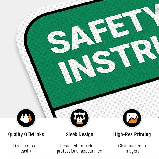 Safety Instructions Body Harness Required for Entry Sign, 12x18 Inches, 3M EGP Reflective .063 Aluminum, Fade Resistant, Made in USA by Sigo Signs