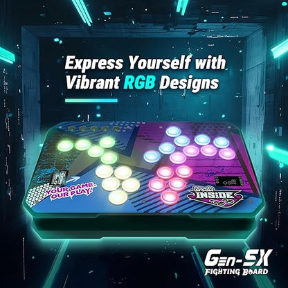 Brook GEN5X Fighting Board – Ultimate Multi-Platform Support: Compatible with PS5, Xbox Series, NS 2, and PC – Ultra-Fast Responsiveness Ideal for Fighting Games (Exclusive Version)