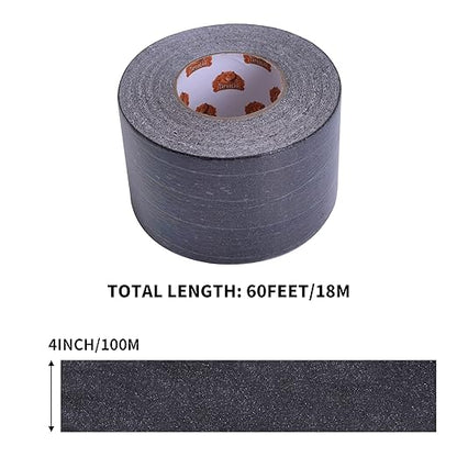 TAPEBEAR Grip Tape Anti Slip Traction Tape 4 Inch x 60Ft, Non Slip Tape Waterproof Heavy Duty Safety Tape for Indoor Outdoor Steps Stairs Treads, Strong Grip