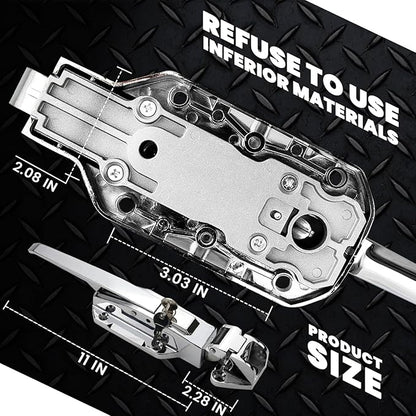 Walk in Cooler Door Handle, Walk in Cooler Door Closer Complete Latch Kit, Cooler Door Radial Latch (1/8 In-1/4 in(Flush)) and 6" Solid Nylon Glow-in-The-Dark Release Handle