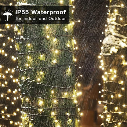 LetsFunny 300 LED Christmas String Lights with 8 Lighting Modes, 108FT - UL Certified Outdoor & Indoor Fairy Lights for Tree, Patio, Garden, Party, Wedding, Halloween, Holiday Christmas Decorations