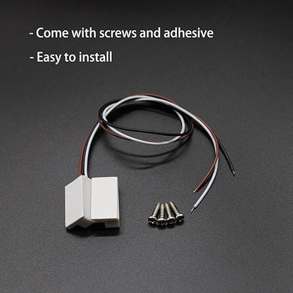 Magnetic Reed Switch NC NO COM Surface Mount Wired Door Window Contact Sensor with Adhesive Paper for Home Security and Burglar Alarm Systems MC-38 5pcs