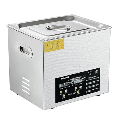 Ultrasonic Cleaning Machine 15L, Ultrasound Cleaner Digital Sonic Washer with Timer and Heater for Carburetor Carb Parts Tools Retainer Cleaning