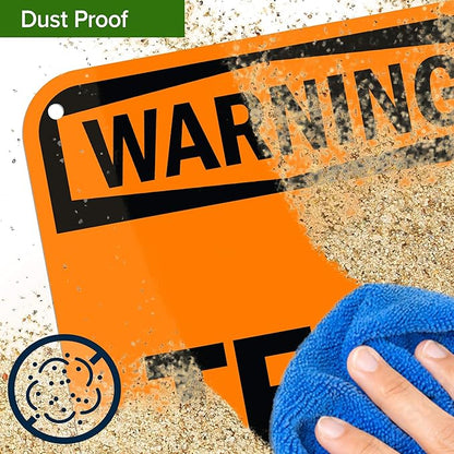 Custom warning Sign, OSHA Sign, 12x18 Inches, 55 mil thick HDPE (high density polyethylene), Made in USA by My Sign Center