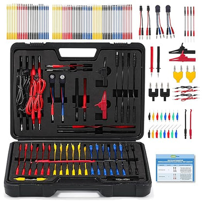 110-PCS Automotive Multimeter Test Leads Kit with Alligator Clips, Banana Plugs & Probes – Professional Circuit Diagnostic Tool for Cars, Trucks, RV (110-PCS)