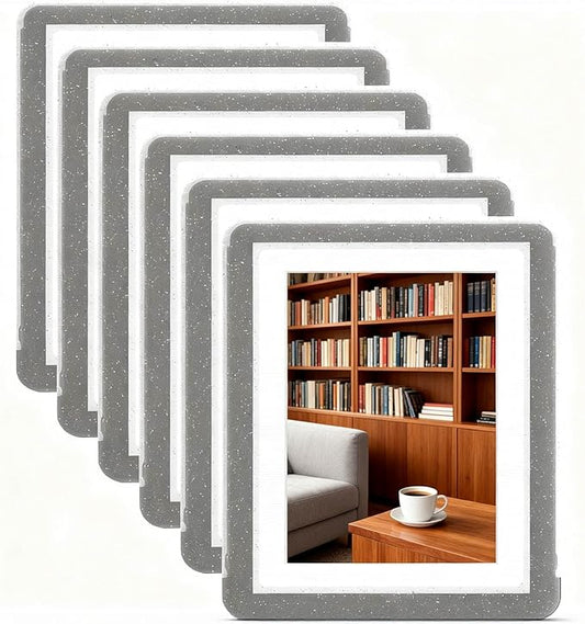 5x7 Picture Frame, Clear Acrylic Photo Frame with White Mat for 4x6 Photos, One-Piece Shatterproof Tool-Free Design, UV-Resistant Waterproof Tabletop Frame for Home Office Decor with 10-Year Warranty