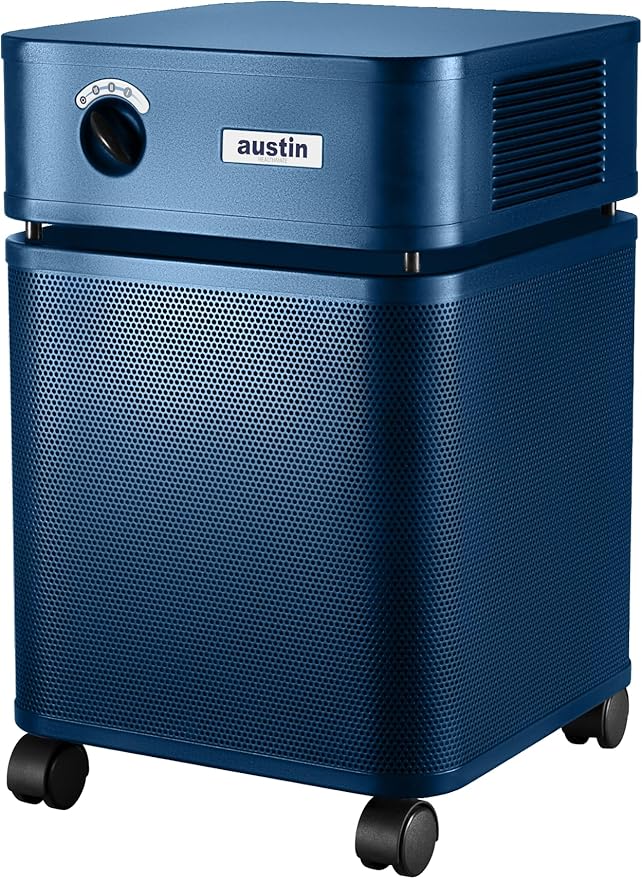 Austin Air HealthMate Standard Air Purifier Midnight Blue - Advanced 4- Stage Filtration Air Purifiers For Home with Activated Carbon & Zeolite - Ideal as Air Purifiers for Bedroom, Model B400