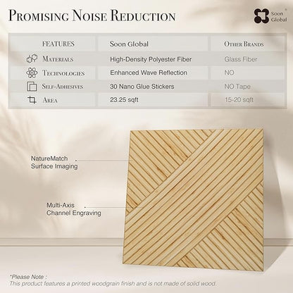 Acoustical Wall Panels, 6-Piece 23.62 X 23.62 Inches Art Acoustic Panels, Decorative Acoustic Panels, Acoustic Wall Panels, Sound Absorbing Wall Art, Harvest Cross