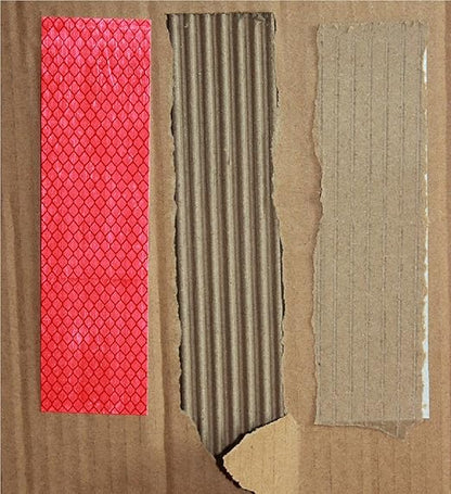 Non Fading Red Reflective Stickers 1 inch X 6 inch, Outdoor Waterproof High Visibility Warning Safety Adhesive Reflector Tape (50 Pcs)