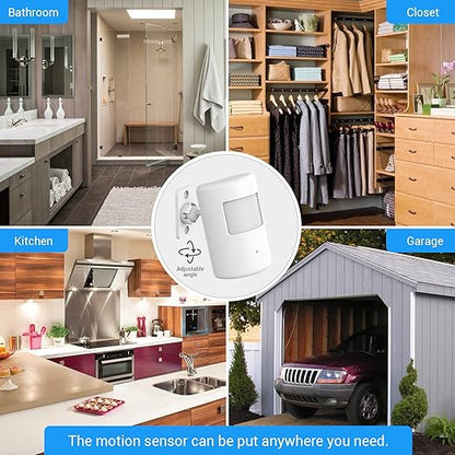 SEHOMY 4 Pack Motion Sensor Switch for Bathroom with Plug, PIR Infrared Indoor Motion Activated Detecor Switch Bedroom No Pair Required, Works with lamp exhaus, Motion Detection Sensor Switch lamp