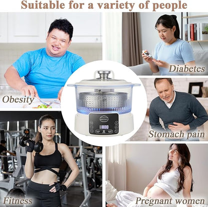 Low Carb Rice Cooker,3L Multifunction Smart Rice Cooker - 4H Keep Warm,Digital Display,Timer & Reservation Function,Suitable for Cooking,Simmering,Stewing,and Steaming(3L,Beige)