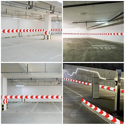 White Red Arrow Reflective Tape 2 Inch x 33 FT Waterproof Caution Tape Reflective Stickers for Floor,Step,Cars,Warehouse,exit.