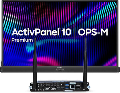 Promethean ActivPanel 10 Premium 86" High Specification Digital Whiteboard for Office or Class, 4K UHD, OS Flexible Device, Panel & Wall Mount Included, Bundled i5 Windows OPS, 3 Year Onsite Support