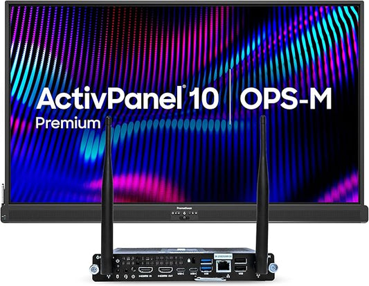 Promethean ActivPanel 10 Premium 86" High Specification Digital Whiteboard for Office or Class, 4K UHD, OS Flexible Device, Panel & Wall Mount Included, Bundled i5 Windows OPS, 3 Year Onsite Support