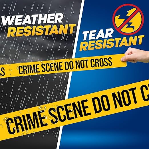 Crime Scene Do Not Cross Tape 3 Pack 3 inch x 1000 feet, Bright Yellow with a Bold Black Print for High Visibility • Tear Resistant Design