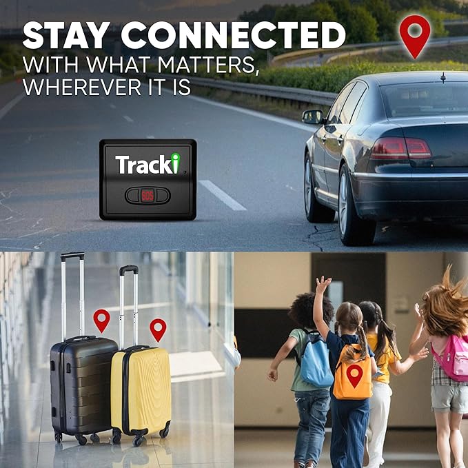 Tracki GPS Tracker for Vehicles, Car, Kids. Subscription Needed. US-Made Tech. 4G LTE GPS Tracking Device. Unlimited Distance, US & Worldwide. Small (Tracker) (Tracker 1 Year Subscription Incl.)