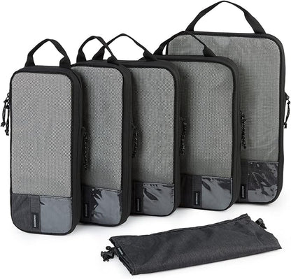 BAGSMART 6 Set /4 Set/2 Set Compression Packing Cubes for Travel, Lightweight Luggage Organizer Bags, Durable Space Saver Bags Travel Essentials