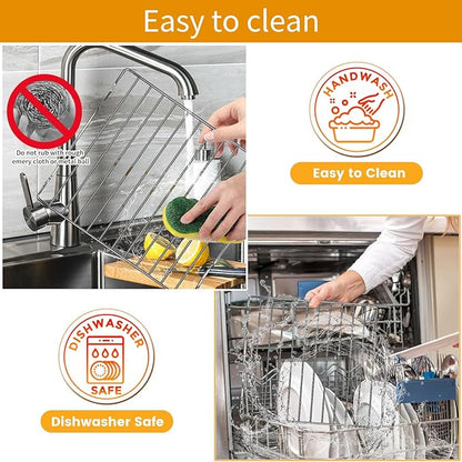 Air fryer Rack for Ninja Flip Toaster Oven & Air Fryer SP151, 13.5''× 11.8'' Food Grade Stainless Steel Air Fryer Accessories Replacement Parts Grill Rack, Dishwasher Safe