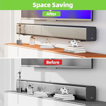 USX MOUNT Soundbar Mount for Samsung, Sony, LG, Vizio, Bose, Onn & More Sound Bar Mounts-Universal Soundbar Mounting Bracket Under TV, Floating Speaker Wall Mount 1 Pair Soundbar Shelf